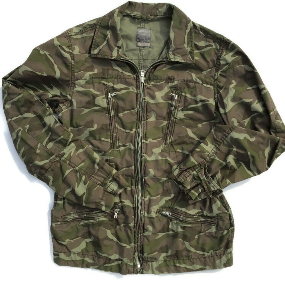 💕 3/$20 Cotton Zip Up Camo Jacket Utility Gap